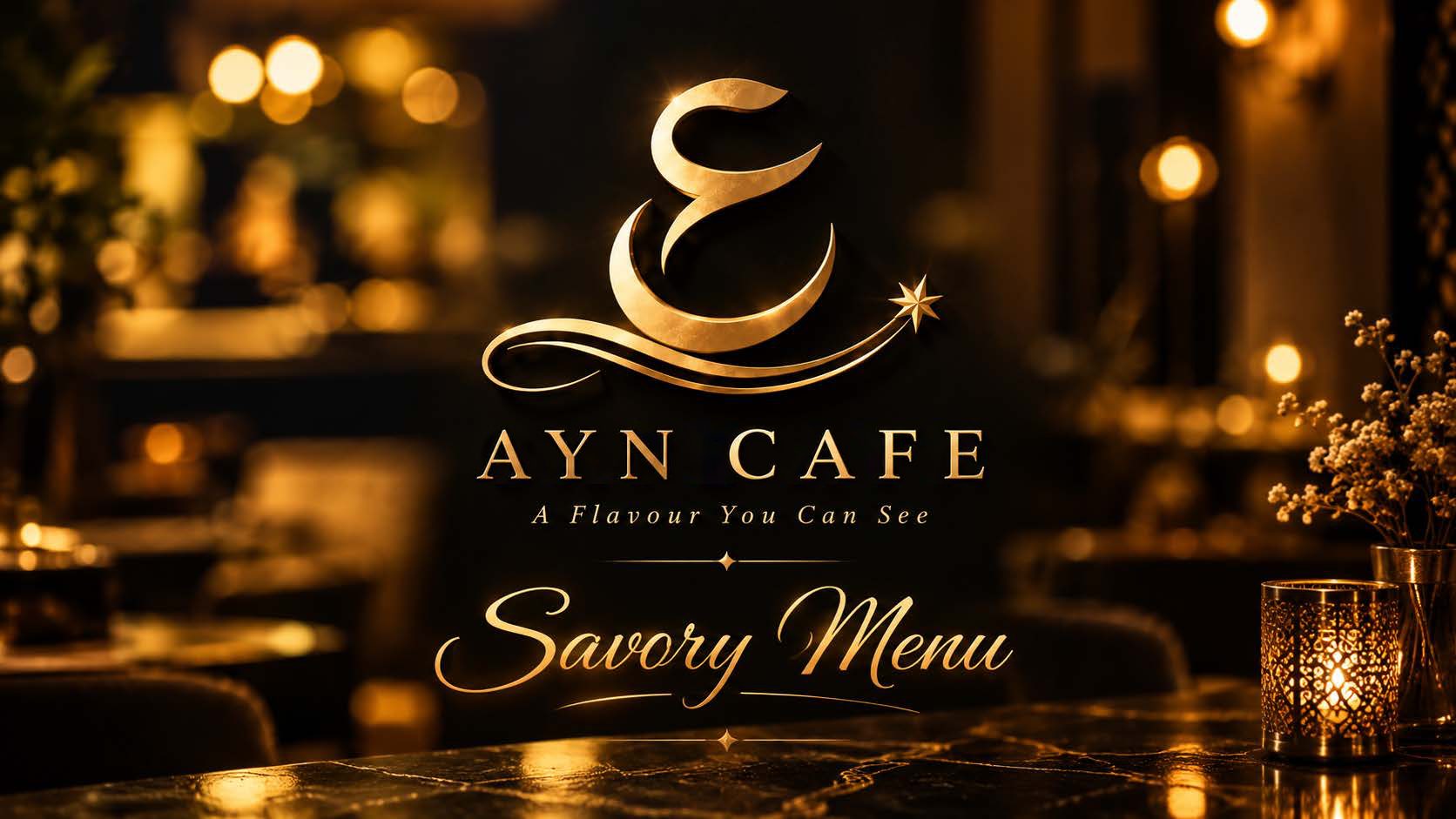 Ayn Cafe savory menu, page 1